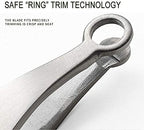 Universal Nose Hair Trimming Tweezers, Stainless Steel Eyebrow Trimmer, Friendly Round Tip, No Mirror Needed Easy Cut, for Noses, Sideburns, Brow, Body
