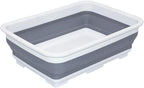 Goderewild Collapsible Dish Pans – 10L (2.6 Gal) Foldable Sink Tub, 14.5'' x 10.5'' x 5", Compact and Space-Saving Multiuse Foldable Basin for Dish Washing, Camping, RV and Vegetable Cleaning