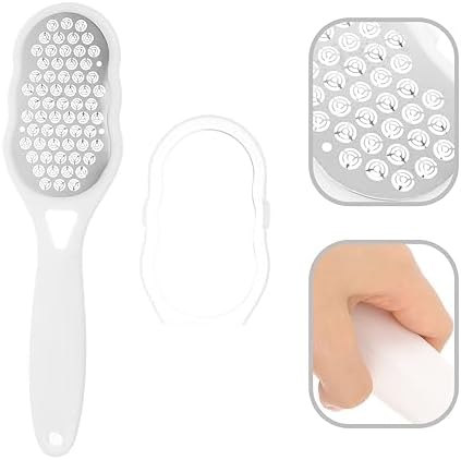 Beaupretty Tools Dry Skin Remover for Feet Foot Exfoliator Tool Foot Care Trimmer Foot Scraper Foot Files Hard Skin Remover Foot File Foot Skin Remover Pedicure Stainless Steel Scrubber White