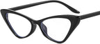 Stylish Cat-Eye Reading Glasses Women Clear Vision Computer Readers Eyewear Blue Light Blocking Flat Light Mirror