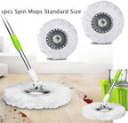 Spin Mop Heads Replacement Refill for Old Hurricane Mr.Clean 360 Spin Magic Rotating Round Mop Microfibre,Universal Spin Mop Heads Clean Mop Head Refill for Standard Mops (4 Pack)
