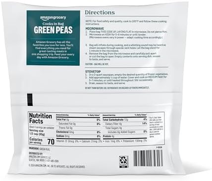 Amazon Grocery, Green Peas, 12 Oz, Frozen