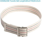 COW&COW 30" Wooden Transfer Board and 60" Transfer Belt Kit for Patient, Senior and Handicap Move Assist and Slide Transfers (30Inch)