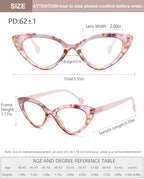 Cat Eye Reading Glasses for Women, Stylish Blue Light Blocking Readers, Vintage Retro Eyewear for Ladies