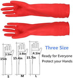 Rubber Cleaning Gloves Kitchen Dishwashing Glove 2-Pairs And Cleaning Cloth 2-Pack,Waterproof Reuseable.(Small)