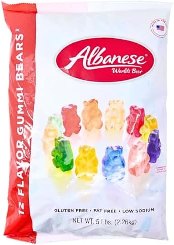 Albanese bulk gummi bears 12 flavor 5 Lb Bag x 3 Packs by Pufai Grocery