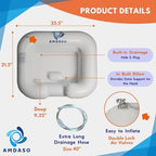 AMDASO Portable Hair Washing Station, Locs Detox Tub, Portable Shampoo Bowl, Inflatable Wash basin, Hair washing basin for bedridden, Dreadlock accessories, Inflatable Shampoo Basin