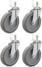 4" Caster Replacement for Rubbermaid Utility Carts | Set of 4 | Fits Series 4000, 3355-88, 3424-88