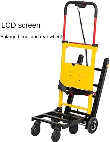KEhtu Electric Crawler Stair Climber, Portable and Foldable Electric Stair Climber, Trolley, Cargo Upstairs Machine, Maximum Load-Bearing 200kg (440 Lbs), 360° Wear-Resistant Universal Wheels