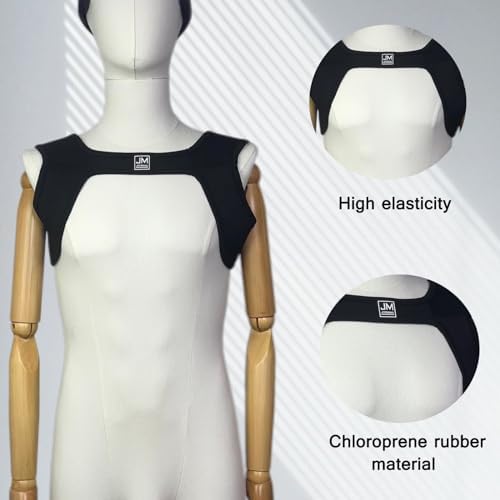 JOCKMAIL Men's Neoprene Harness with Elastic Shoulder Straps - Muscle Chest Harness