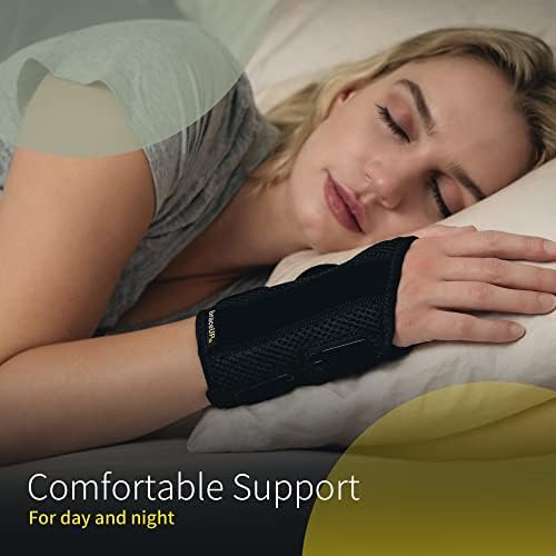 BraceUP Wrist Splint for Carpal Tunnel Right Left Hand Wrist Support for Women and Men, Daytime and Night Use, Wrist Brace for Pain Relief and Arthritis - Left Wrist (S/M)