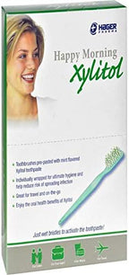 Hager Pharma Happy Morning Toothbrush with Xylitol, 50 Count
