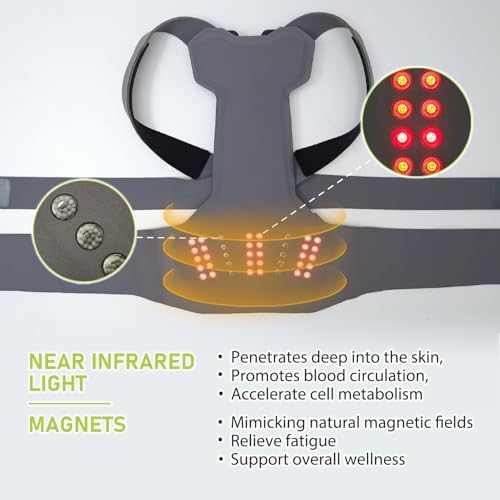 Infrared Heating Back Brace with Magnetic Support for men and women – Adjustable Waist Belt, Yoga-Grade Fabric, Lumbar Support, Invisible Wear Design, for Posture Correction and Pain Relief