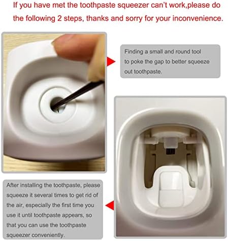MOPMS Toothpaste Dispenser Wall Mounted for Bathroom Automatic Toothpaste Squeezer for Kids and Adult (Black-1Pcs)
