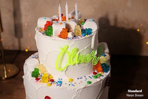 Custom Cake Name Sign | Acrylic Cake Name Plaque | Personalized Cake Name Plate Plaque | Cake Letters | Cake Decoration for Birthday BabyShower Wedding
