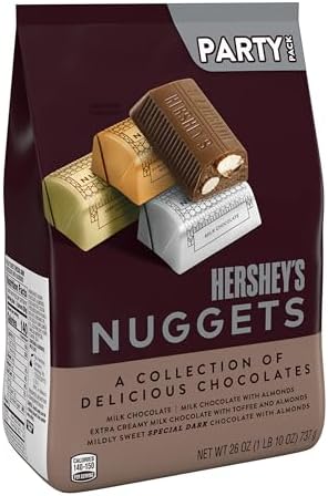 HERSHEY'S NUGGETS Assorted Chocolate Candy Party Pack, 26 oz