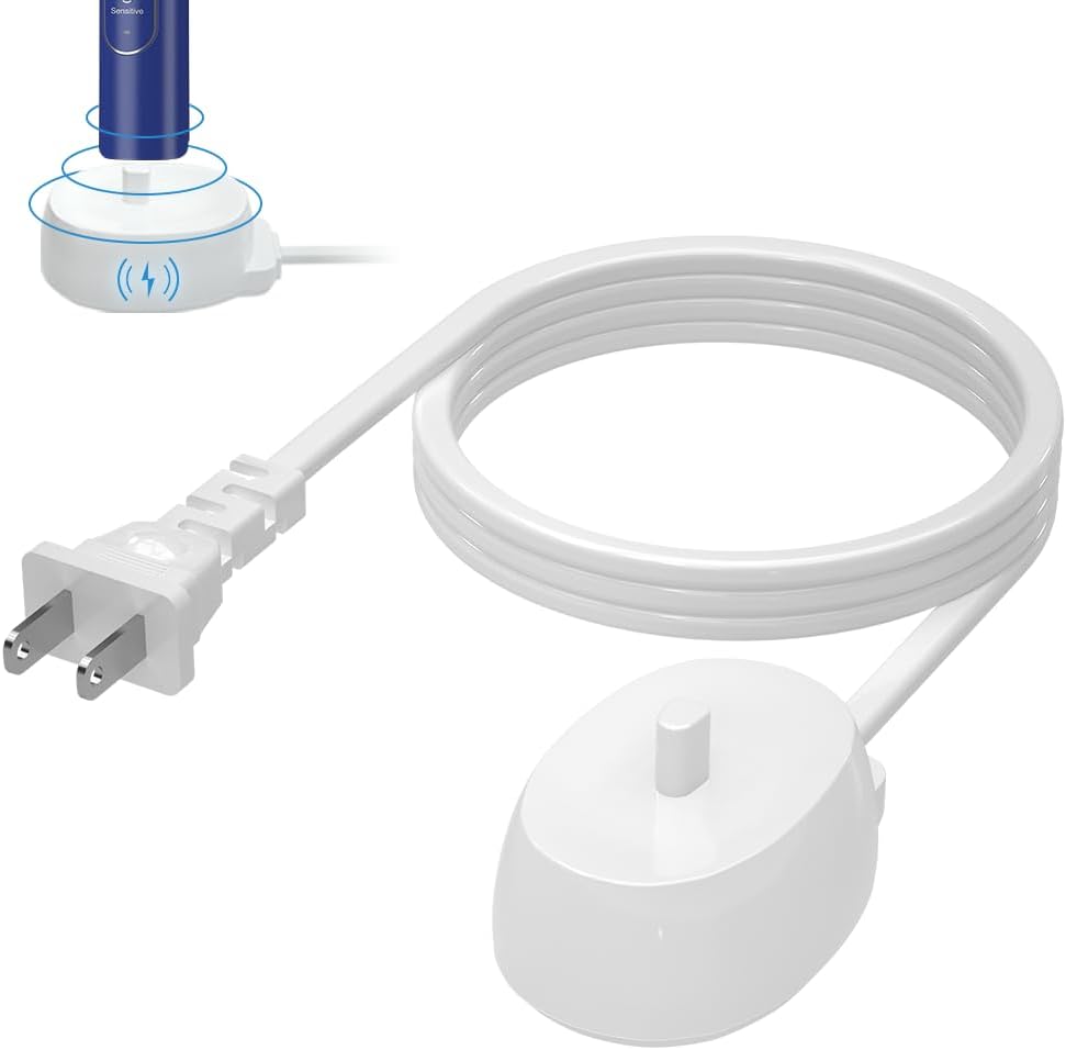 Replacement Charger for Braun Oral-B Electric Toothbrush – Compatible with Oral-B Model 3757, Waterproof IP67 Inductive Charging Base, Portable Travel-Friendly