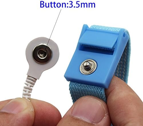 Adjustable Estim Wrist Strap Components 4pcs Blue Stim Loops 4pcs White Wires