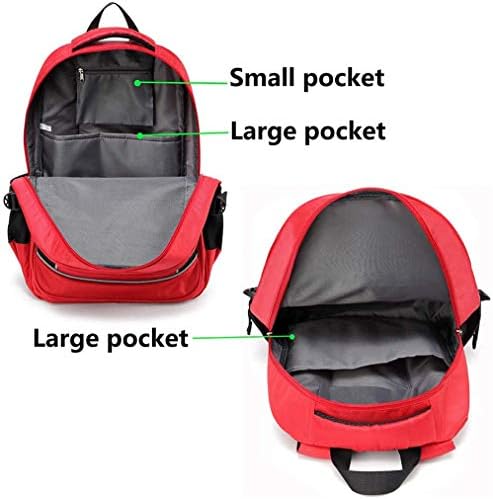 First Aid Bag Empty Red Emergency Medical Bag First Responder Trauma Backpacks Multi-Pocket Traveling Field Trips Camping Essentials (Red, 1 Piece)