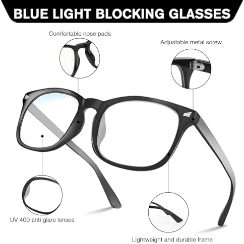 Blue Light Glasses for Women Men Bluelight Blocking Glasses Computer Protection Gaming TV Phone Reading Eyeglasses