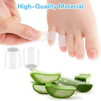 Gjinxi Silicone Toe Sleeves, 24 Pcs Soft Gel Protector Toe Cushions Cuttable Pinky Toe Sleeves Protectors Corn Protectors Pain Relief Toe Tube Pads for Hammer Toe Stubbed Toe Corns Calluses Protect