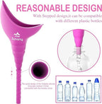 Female Urination Device, Reusable Female Urinal Silicone Women Pee Funnel Allows Women to Pee Standing Up, The Perfect Companion for Camping,Outdoor,Travel（Fuchsia）