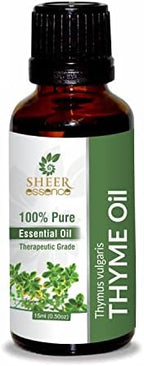 Thyme Oil -(Thymus vulgaris) Steam Distillation 100% Pure Natural Undiluted Therapeutic Grade Essential Oil 1.01 Fl.Oz