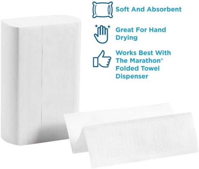 Marathon Interfold 1-Ply White Dispenser Napkins, 12 pk., 250 napkins/pk.