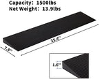 1.6'' Rise Solid Rubber Wheelchair Ramp,Threshold Ramp Used for Thresholds,Doorways and Bathroom(High:1.6 Inch(Pack of 1)) Black