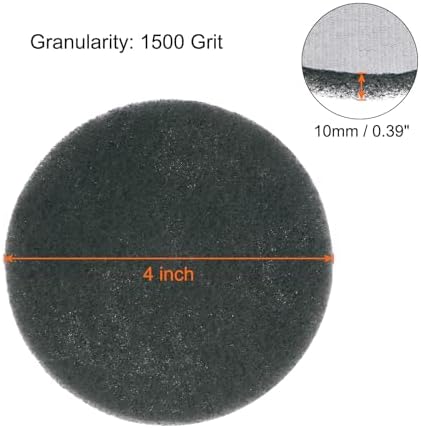 HARFINGTON 8pcs Drill Power Brush 4 Inch Tile Scrubber Scouring Pads 1500 Grit for Bathroom Kitchen Household Cleaning