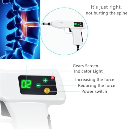 Electric Chiropractic Massager 400N, 4 Levels Force Spine Correction Massage, 10pcs Multifuction Heads for Adjusting Chiropractic, Soothing Bones, Massage Acupuncture Points