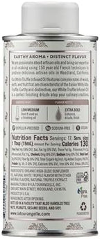La Tourangelle, White Truffle Oil, Complex Gourmet Earthy Flavor for Drizzling over Pasta, Popcorn, Vegetables, Potatoes, Soup and More, 8.45 Fl Oz