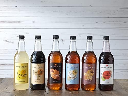 Sweetbird Vanilla Flavored Sugar Free Syrup – 1 Liter (Vegan, GMO Free, All Natural)