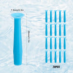 20pcs Hard Contact Lens Inserter Tools, Silicone Eye Contact Lens Plunger Suction Cup Remover & Applicator Tools for for RGP and Scleral Lenses (Blue)