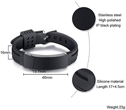 VNOX Medical Alert Bracelets for Men & Women Kids with Free Engraving Adjustable Stainless Steel Mesh Emergency Medical ID Bracelets Wristband
