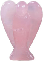 Justinstones Carved Rose Quartz Peace Angel Pocket Guardian Angel Healing Statue 2 inch