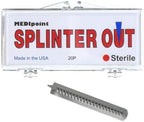 Splinter Out Splinter Remover 20 Count (Pack of 6) | Fast, Painless Splinter Removal | Essential First Aid for Home, Work, Travel & Camping | Ideal for Hiking, Woodworking, Gardening & Outdoors