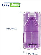 EZY DOSE Pill Cutter and Splitter with Dispenser, Safely Cuts Large, Small and Tiny Pills, Vitamins, Tablets in Half, Accurate and Easy Cutting, Stainless Steel Blade, Travel Sized, Purple, BPA Free