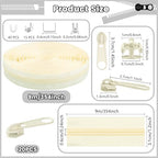 DOITEM 10 Yards Nylon Coil Zipper by The Yards, #5 Bulk Zippers for DIY Sewing Craft Bags with Replacement 20PCS Sliders (Cream White, #5)