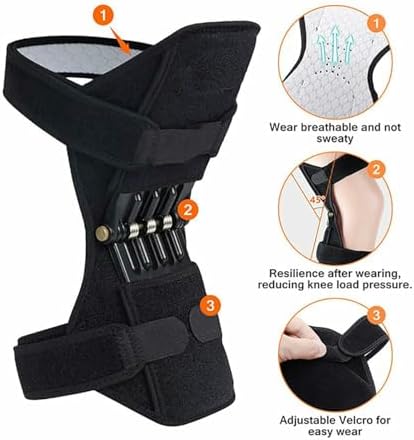 Knee Booster Exoskeleton 1 Pairs, Knee Booster Knee Joint Support Braces, for Squat, Climbing, Jogging Work Out