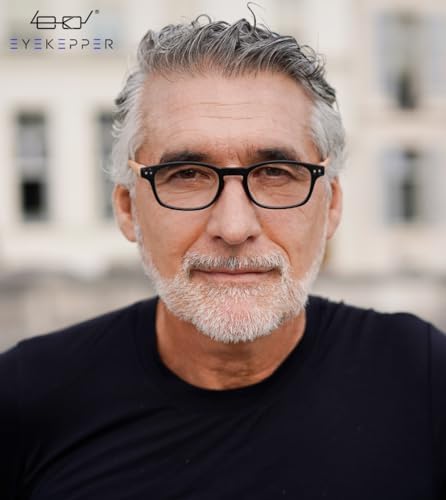Eyekepper 5-pack Spring Hinge Wood-grain Printed Arms Reading Glasses Black,+3.5