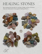 KALIFANO Rough with Healing & Calming Effects - AAA Grade High Energy Raw with Information Card - Reiki Crystal Used for Stress Relief and Tranquility (Family Owned and Operated)