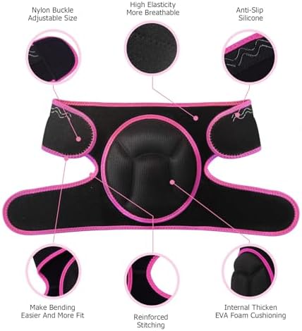 Knee Pads, Thick Sponge Anti-slip, Collision Avoidance Knee Pads, for Running, Mountaineering, House Working,Gardening Maintain (Pink, Large)