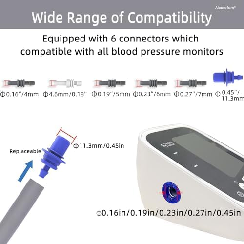 Extra Large Blood Pressure Cuff, 9”-21” (22-54CM) XL Cuff Compatible with Omron BP Monitor, Replacement X-Large Cuff for Adult Big ARM, with 6 Connectors