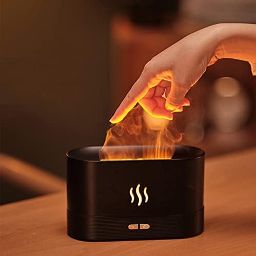 ZWMBYN Flame Air Diffuser Aromatherapy Air Humidifier, 180ml Cool Mist Mini Humidifier Desktop Air Aroma Diffuser, Auto-Off Safety Switch Noiseless Aroma Diffuser for Home Office
