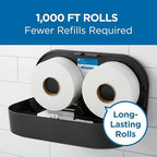 Pacific Blue Select 2-Ply Jumbo Jr. 9" Toilet Paper by GP PRO (Georgia-Pacific), 13728, 1,000 Linear Feet Per Roll, 8 Rolls Per Case