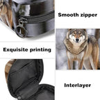 Sanitary Napkin Storage Bag,Period Bag,Wild Animal Wolf Snow,Sanitary Bags for Feminine Products