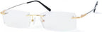 Agstum Blue Light Blocking Glasses - Flexible Rimless Titanium Alloy Eyeglasses Frames Clear Lens