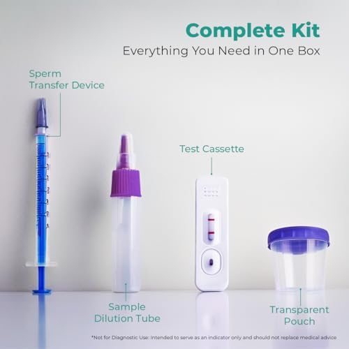Fertility Test Kit for Men – Sperm Count Home Test Kit for Male Fertility – at-Home Semen Analysis Shows Normal or Low Sperm Count – Fast, Private, Easy to Use