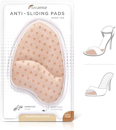 FLEXZENSE Anti-Sliding Pads Open Toe | Maximum Cushioning and Reduce Foot Slip | 1 Pair